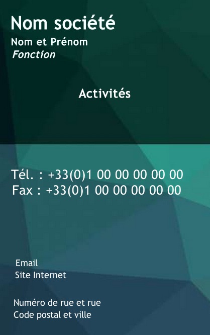Professionnel, Modèle Carte de visite Gratuit à imprimer | Vertical